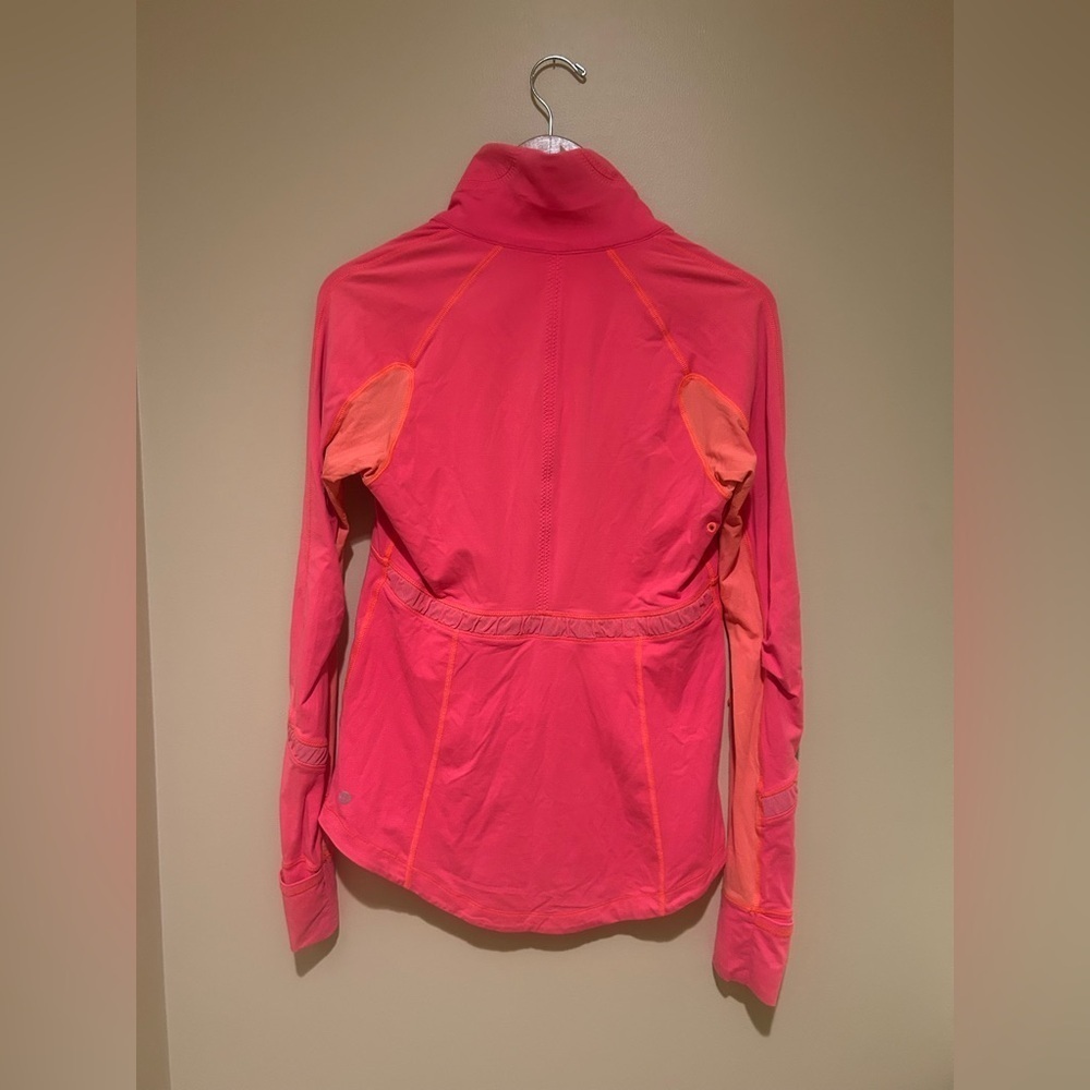 lululemon athletica Orange Women’s Long Sleeve 1/4 Zip Training Pullover Size 10 - Picture 3 of 7